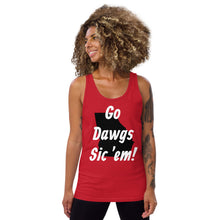 Load image into Gallery viewer, Go Dawgs Sic 'em! Unisex Tank Top