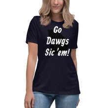 Load image into Gallery viewer, Go Dawgs Sic 'em! Women's Relaxed T-Shirt