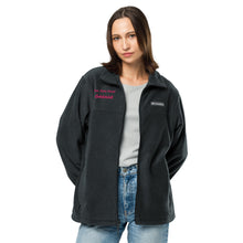 Load image into Gallery viewer, Bad Idea Fairy Garage text Unisex Columbia fleece jacket
